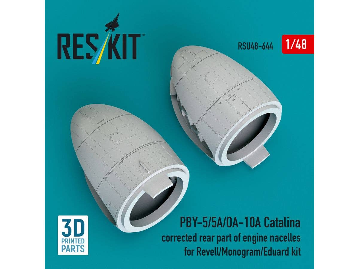PBY-5/5A/OA-10A Catalina corrected rear part of engine nacelles for Revell/Monogram/Eduard kit (3D Printed)
