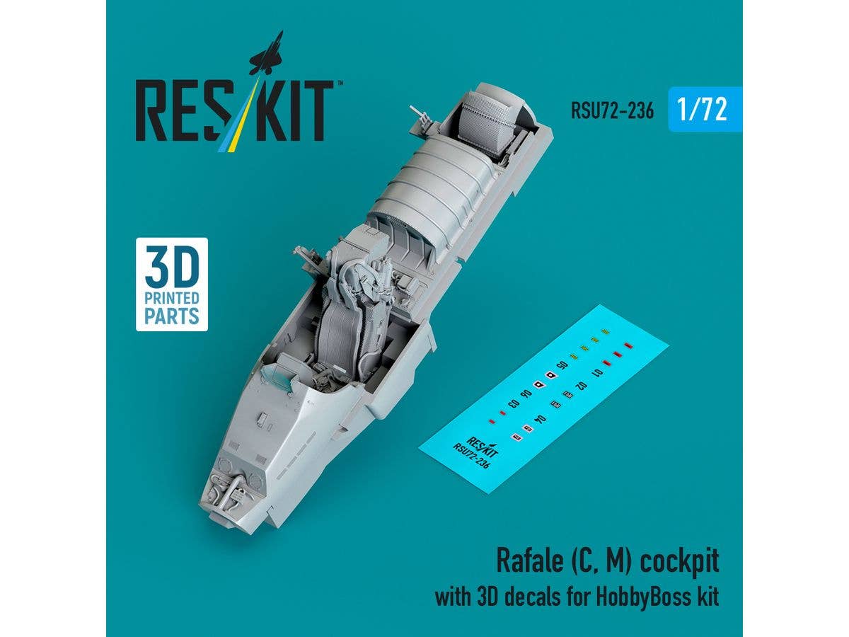 Rafale (C, M) cockpit with 3D decals for HobbyBoss kit