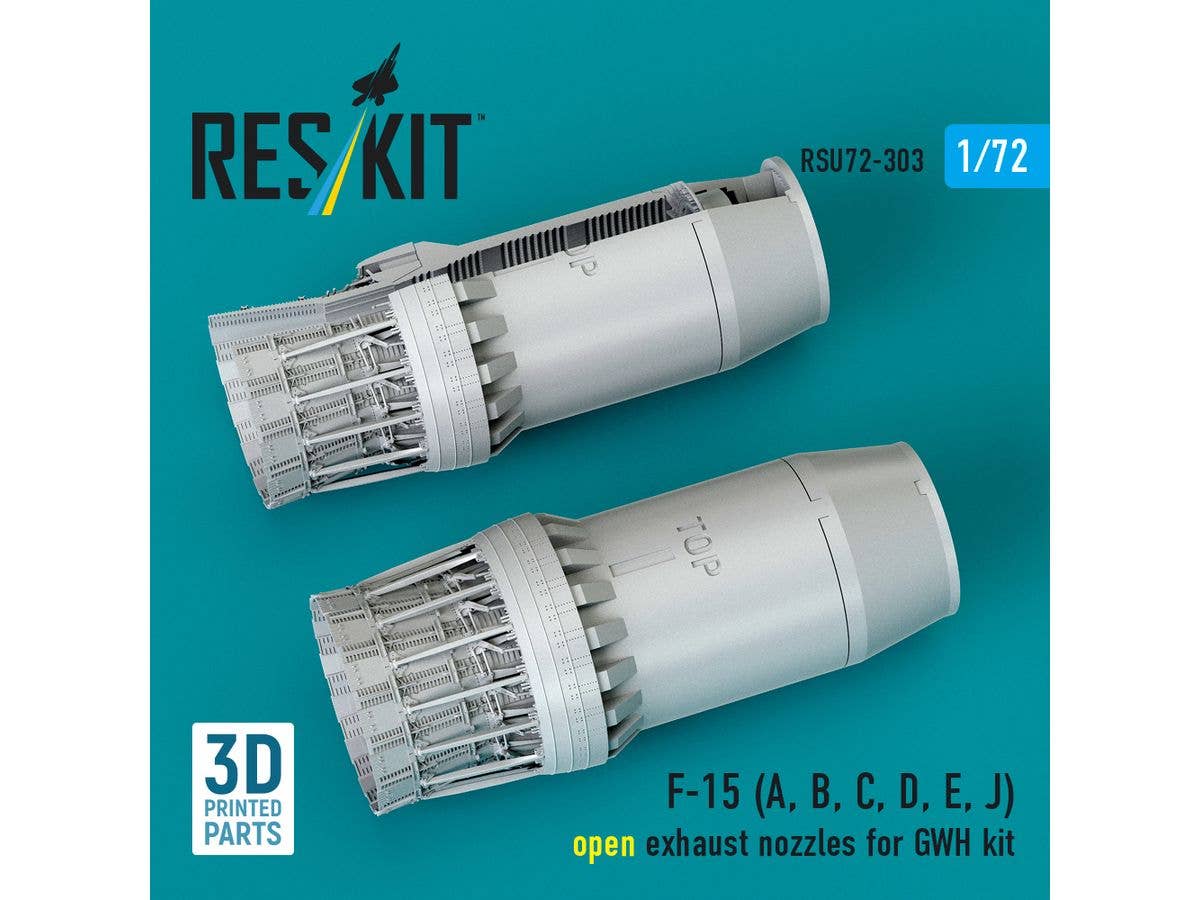 F-15 (A, B, C, D, E, J) open exhaust nozzles for GWH kit (3D Printed)