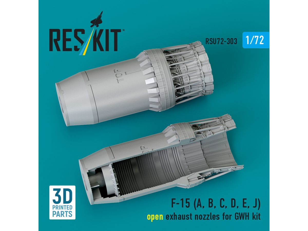 F-15 (A, B, C, D, E, J) open exhaust nozzles for GWH kit (3D Printed)