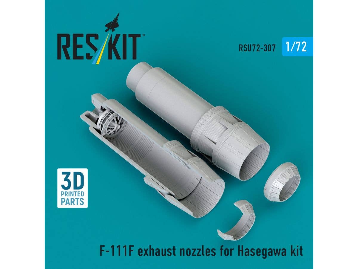 F-111F exhaust nozzles for Hasegawa kit (3D Printed)