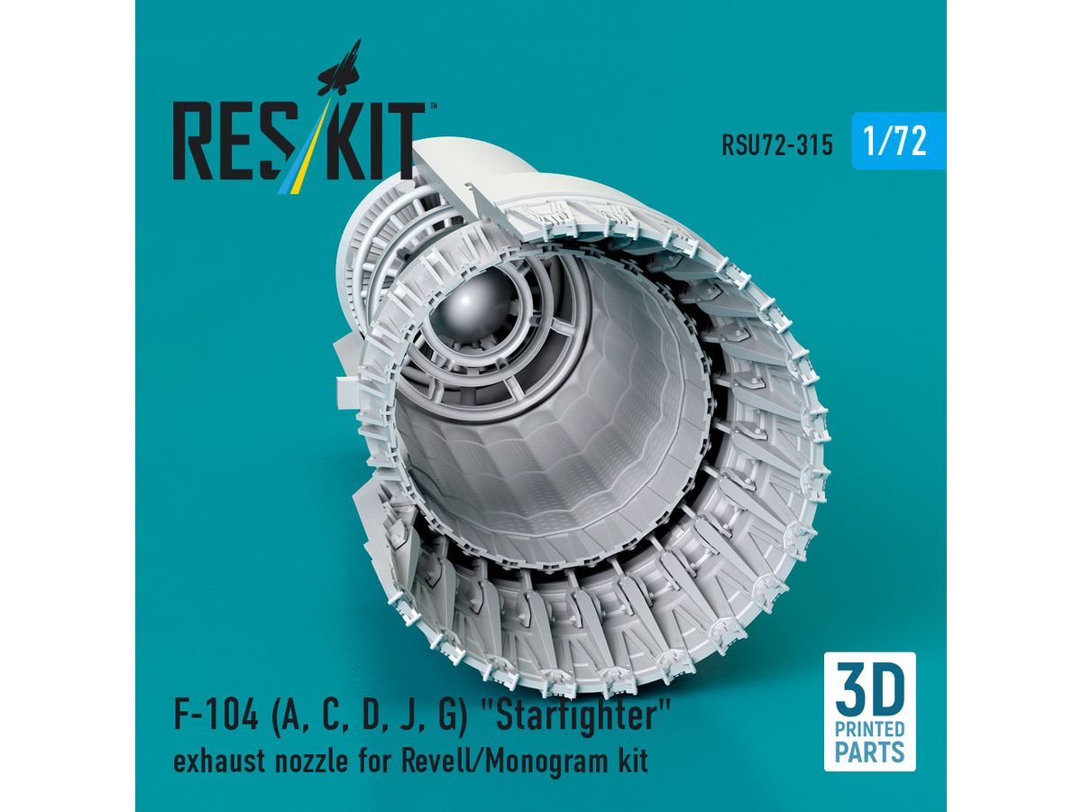 F-104 (A, C, D, J, G) Starfighter exhaust nozzle for Revell/Monogram kit (3D Printed)