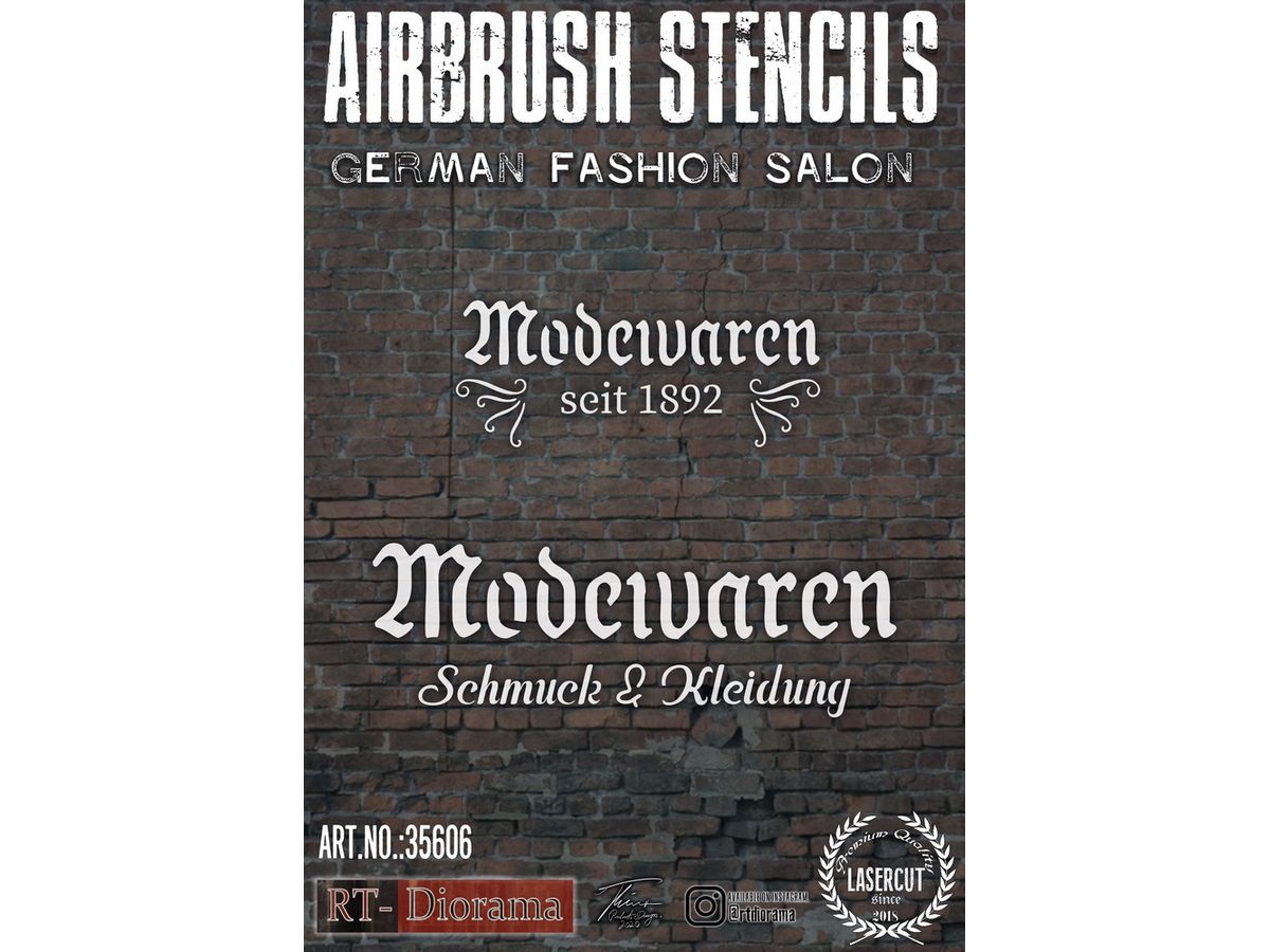 German Fashion Salon Airbrush Stencils