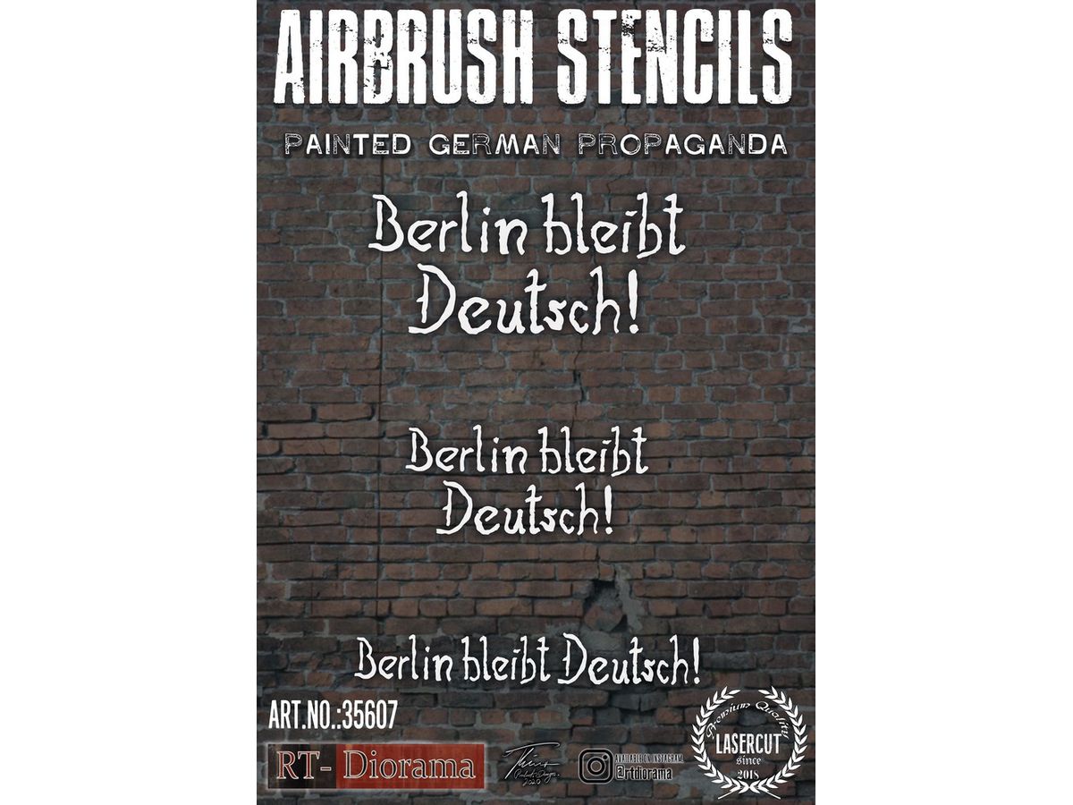 Painted German Propaganda Airbrush Stencils