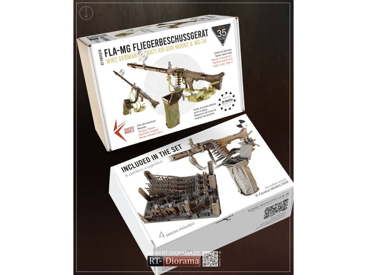 Fla-MG Fliegerbeschussgerat MG-34 [Ultra Detailed German AA Gun Mount WW2]
