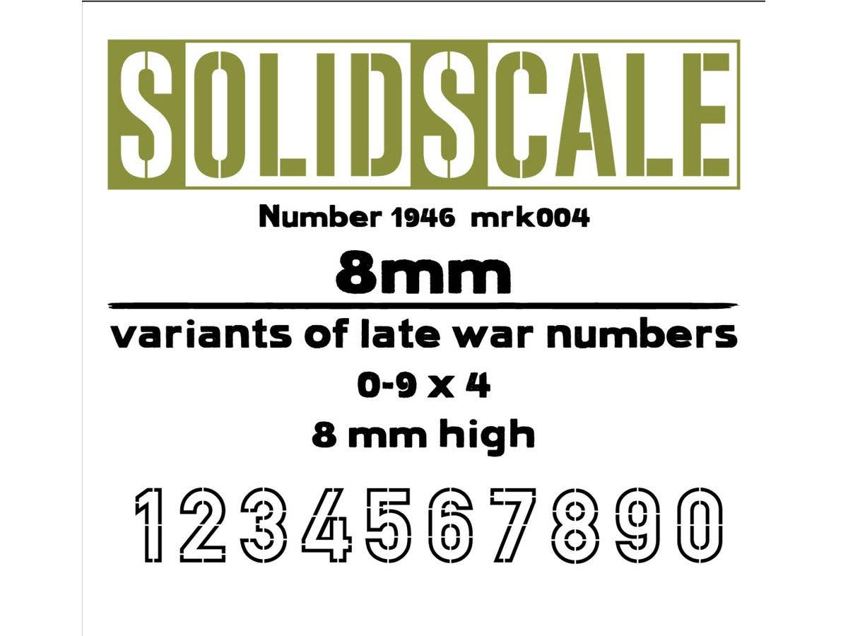 NUMBER46 (Set No. 1 - 8 mm)
