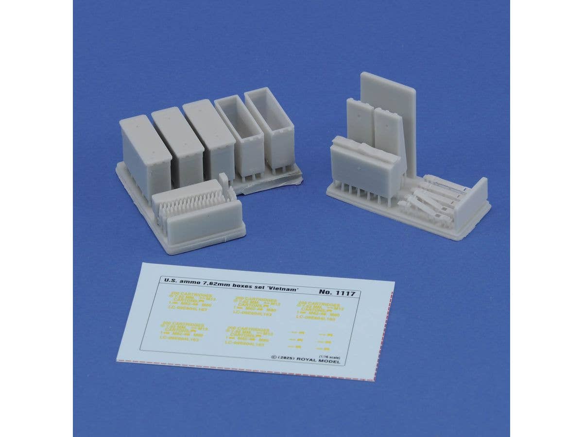U.S. Ammo 7,62mm Boxes Set Vietnam (5pcs)
