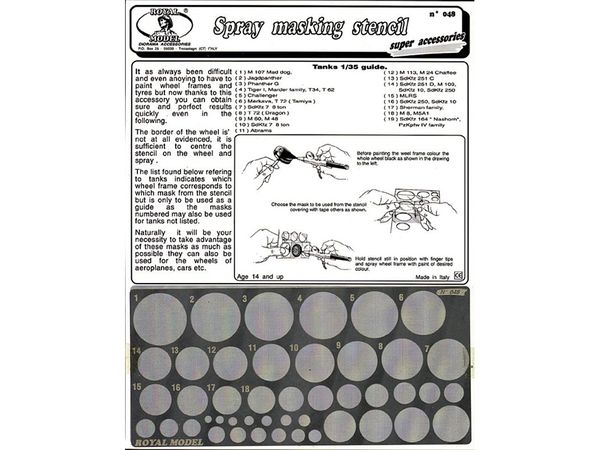 Spray masking stencil
