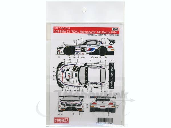BMW Z4 ROAL Motorsports #43 Monza 2014 (for Fujimi)
