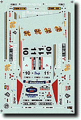 Mitsubishi Lancer "Rothmans" New Zealand 1995 Decals