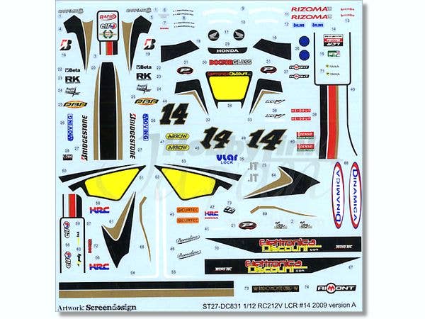 RC212V LCR #14 2009 Decals