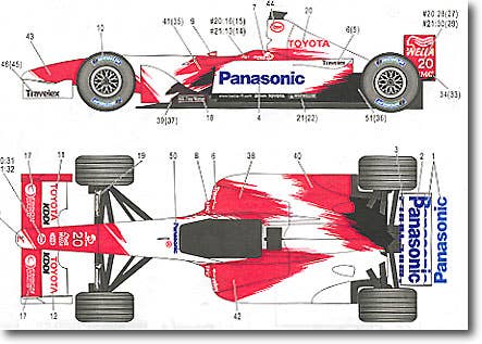 プラモデル　1/20 Panasonic TOYOTA TF103 YEAR END VERSION レジンキャストキット [ST27-FK20163] Panasonic Toyota TF103 | HLJ.com