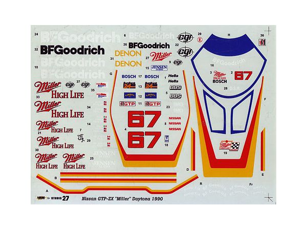 Nissan GTP BF Goodrich Daytona 1990 - Spare Decal