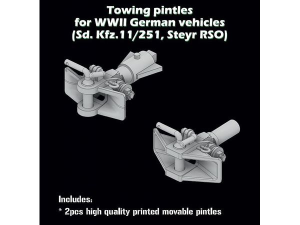 Towing pintles for WW II German Vehicles(Sd.Kfz 11/251, RSO)