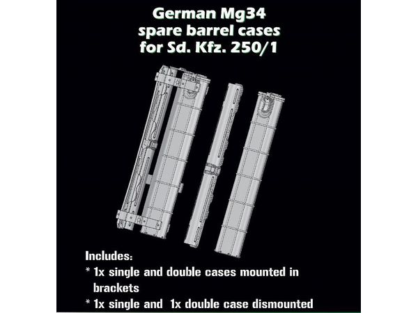 German Mg34 spare barrel cases for Sd. Kfz. 250/1