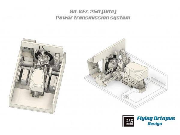 Sd.Kfz. 250 (Alte) Power transmission system (for Dragon)
