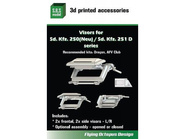 Sd.Kfz. 250 (Neu)/ Sd.Kfz. 251 D series Visors (for Dragon/AFV Club)