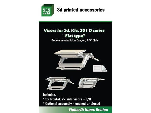 Sd.Kfz. 251 D series Visors 'Flat type' (for Dragon/AFV Club)
