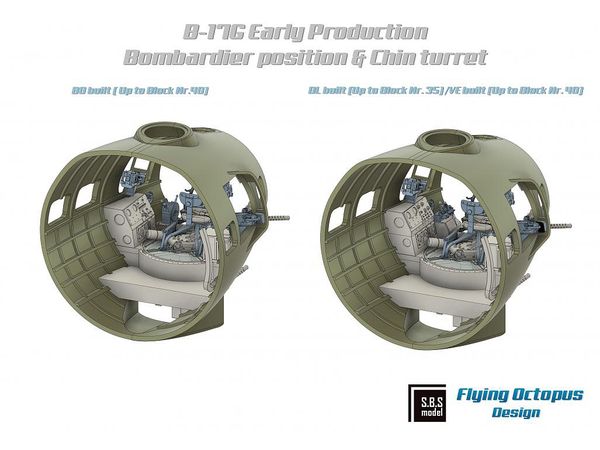 B-17G Bombardier position & Chin turret upgrade for HK Model