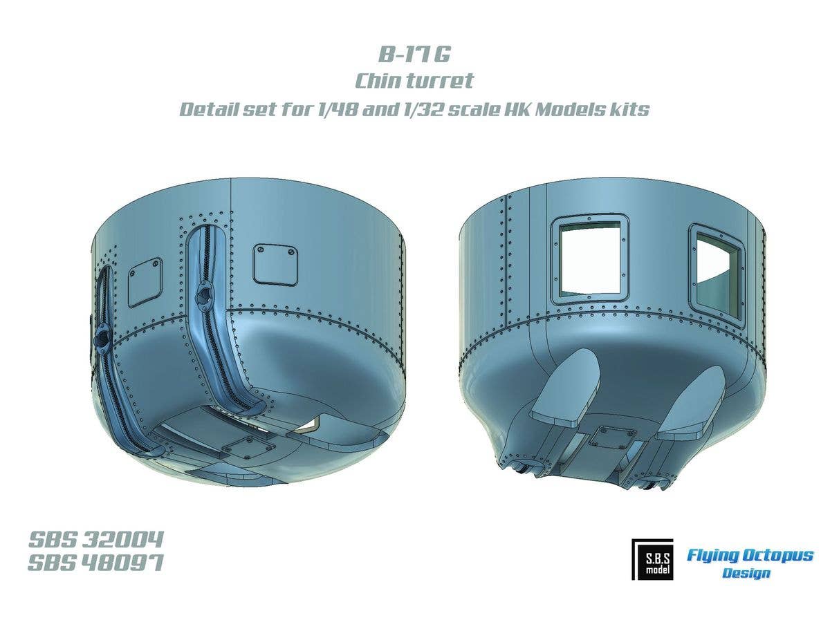 B-17G chin turret for HK Models kit