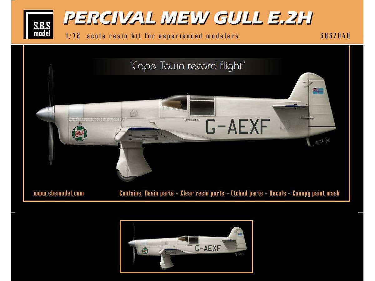 Percival Mew Gull E.2H 'Cape Town Record Flight'
