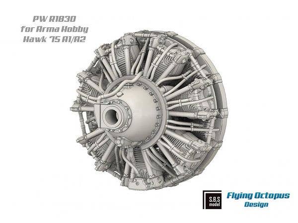 Curtiss H-75 A1/A2 Hawk engine set for Arma Hobby kit