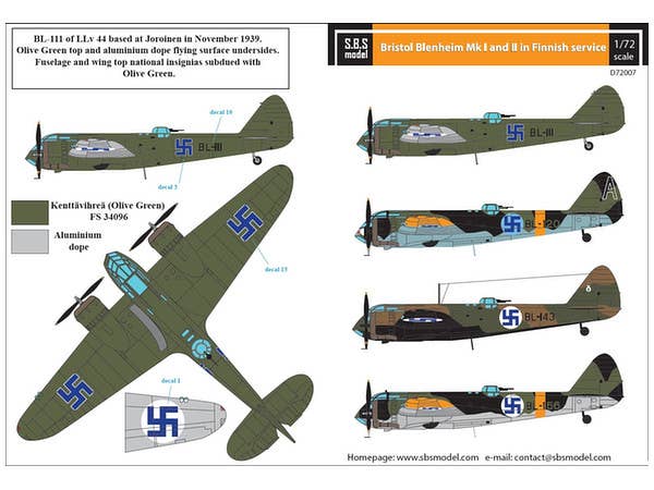 Bristol Blenheim Mk. I-II in Finnish Service