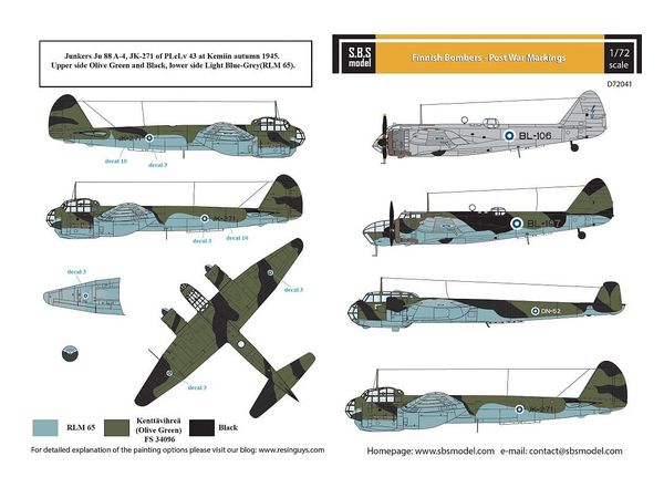 Finnish Bombers - Post War Markings