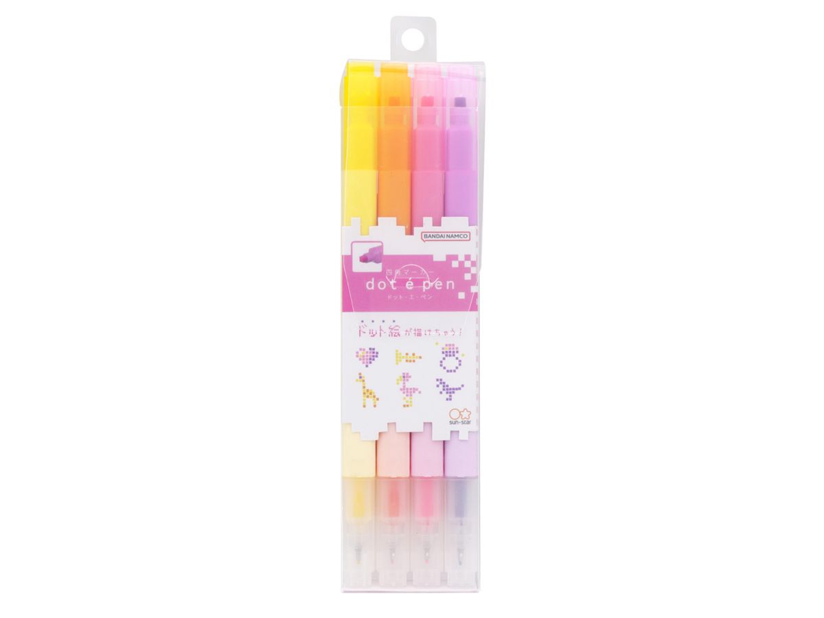 Square Marker - Pixel Art Pen Set of 4 A