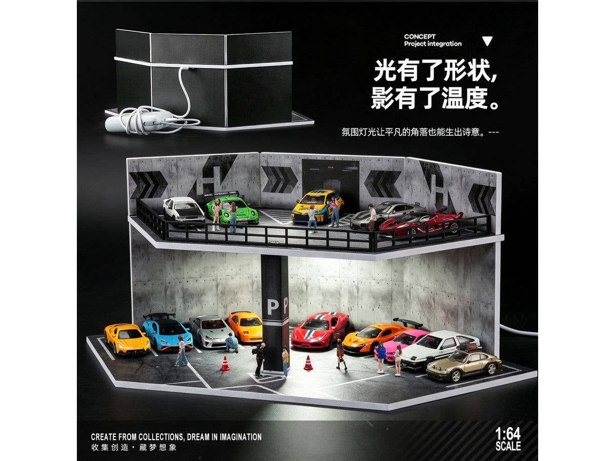 Cityscape Diorama: Parking Deck (400 x 220 x 162 mm)