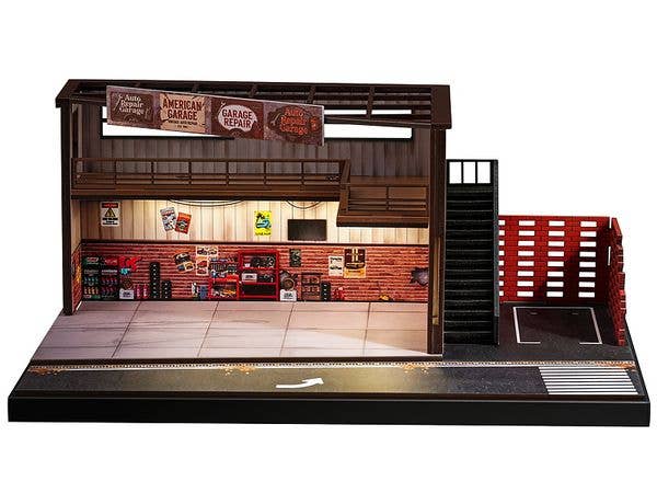 American-style repair shop diorama