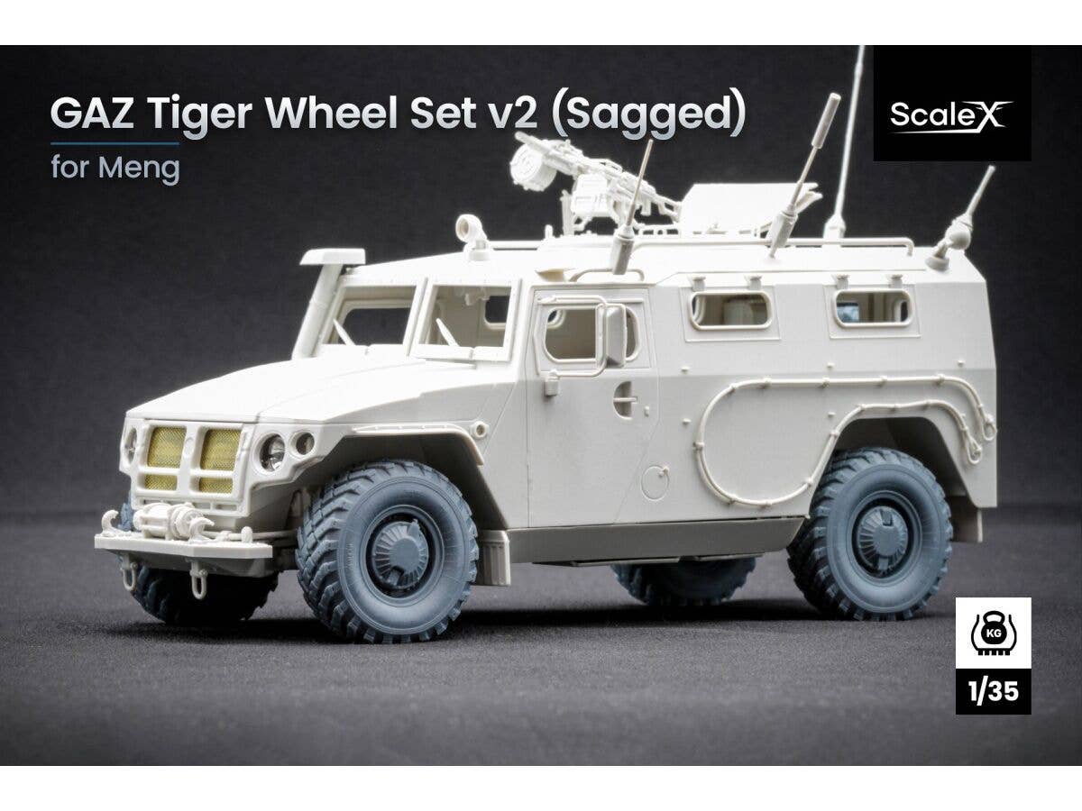 GAZ Tiger V2(with shield) Sagged wheel set