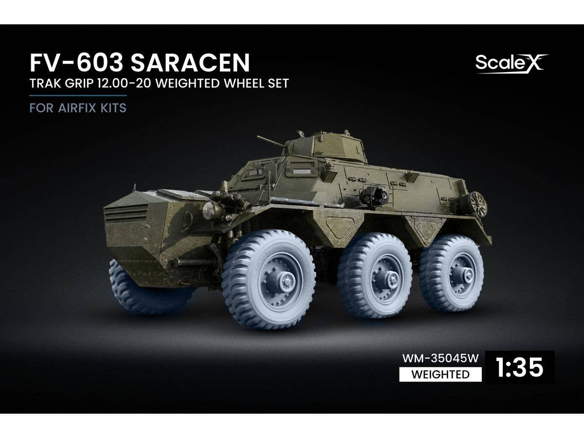 FV-603 Saracen Trak Grip Weighted Wheel Set for Airfix