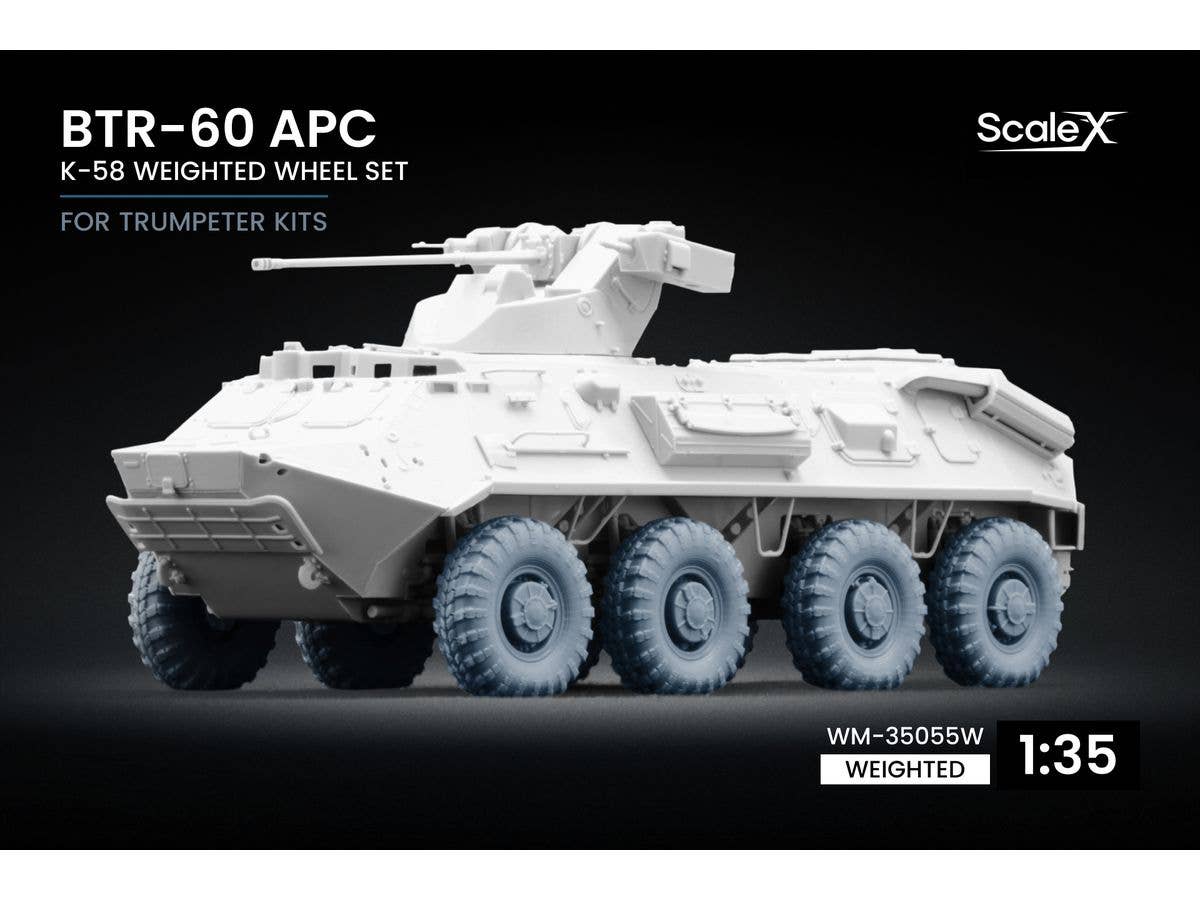 BTR-60 K-58 APC Weighted wheel set (for Trumpeter)