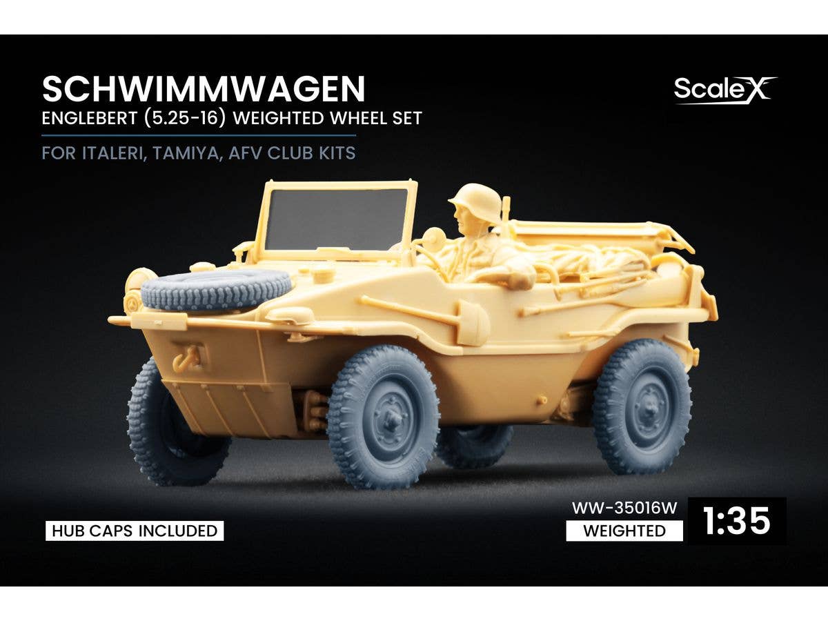 Schwimmwagen Englebert Weighted wheel set ( for Italeri, Tamiya, AFV club)