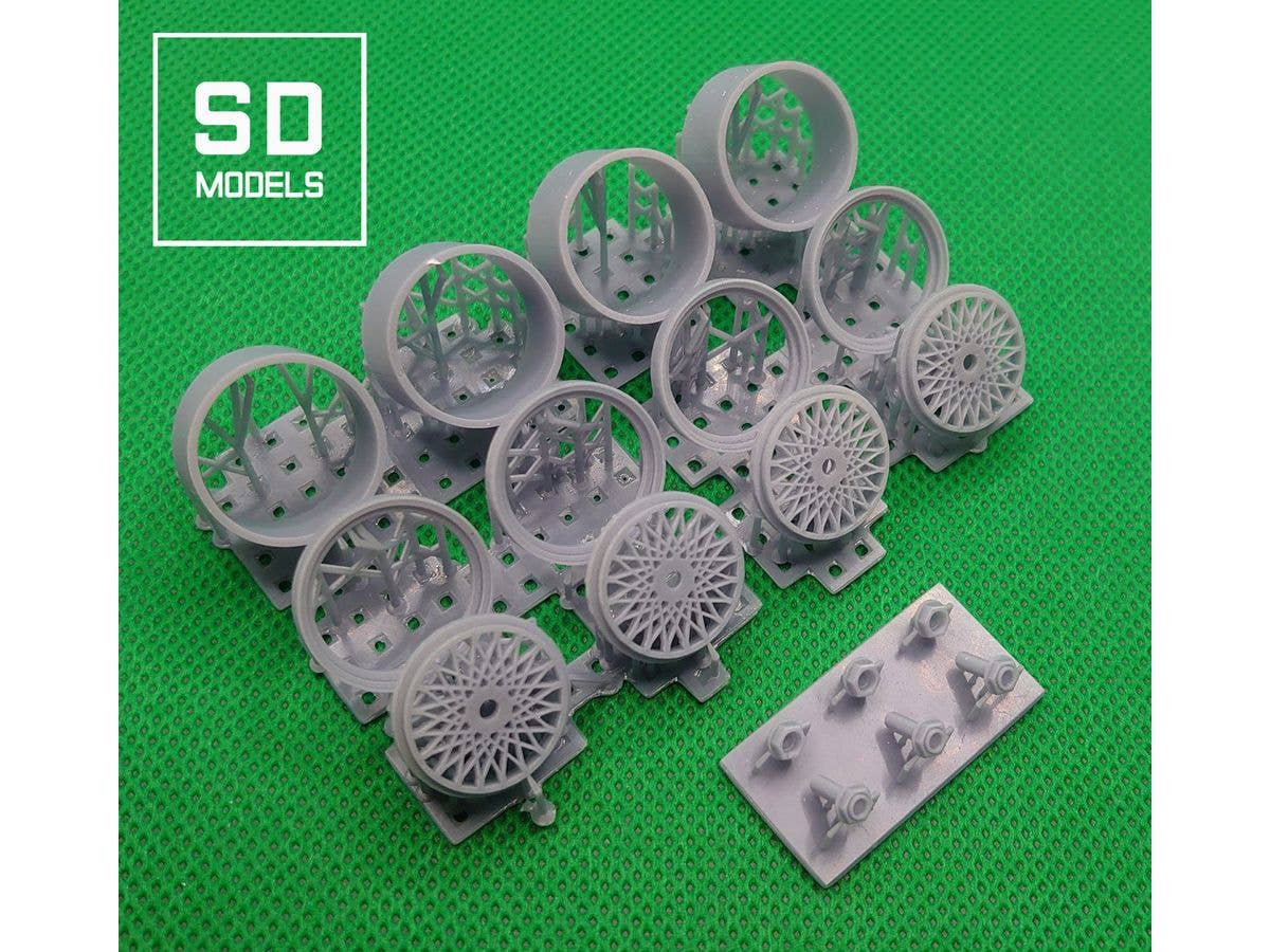 Jaguar XJ-S Racing Wheels, Hasegawa Compatible, 3D Printed