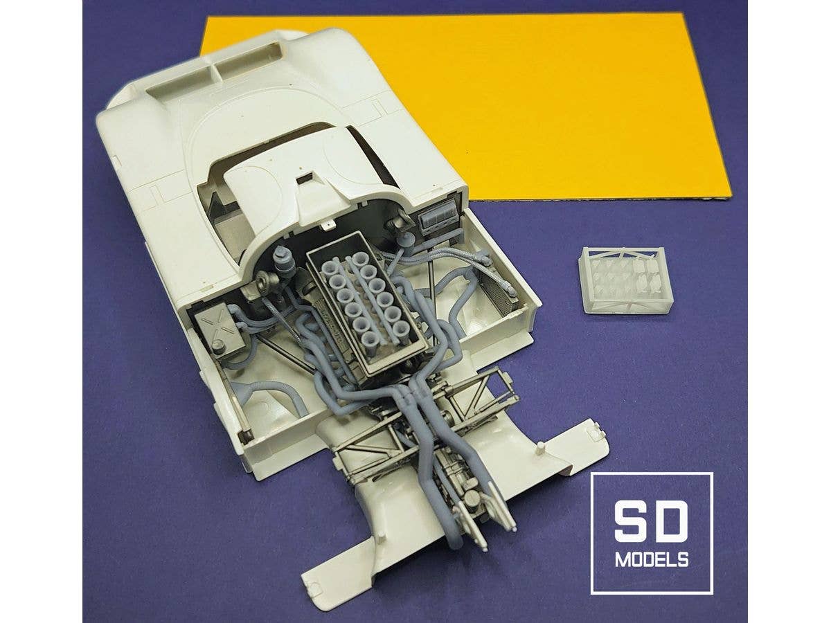 Jaguar XJR-9 LM Engine Additional Parts [Masking Tape Included], Tamiya Compatible, 3D Printed