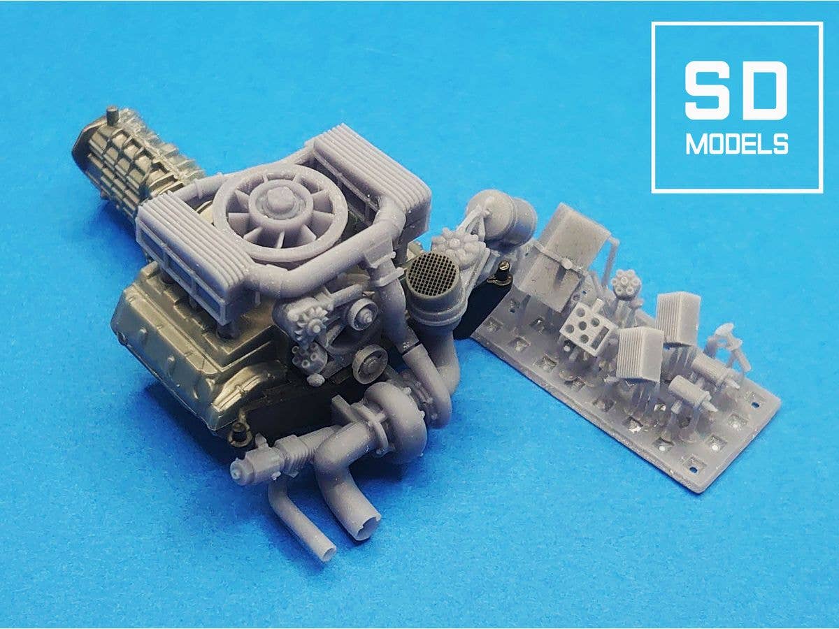 Porsche 934 Engine Additional Parts, Revell Compatible, 3D Printed