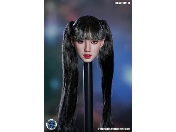 SD-H041B Korean Female Head (Black Hair Twin Tail)