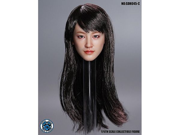 Japanese Beauty Head C (Black Long Hair)