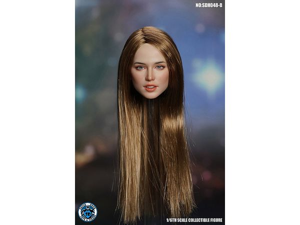 Western Female Head B (Dark Gold Long Hair)