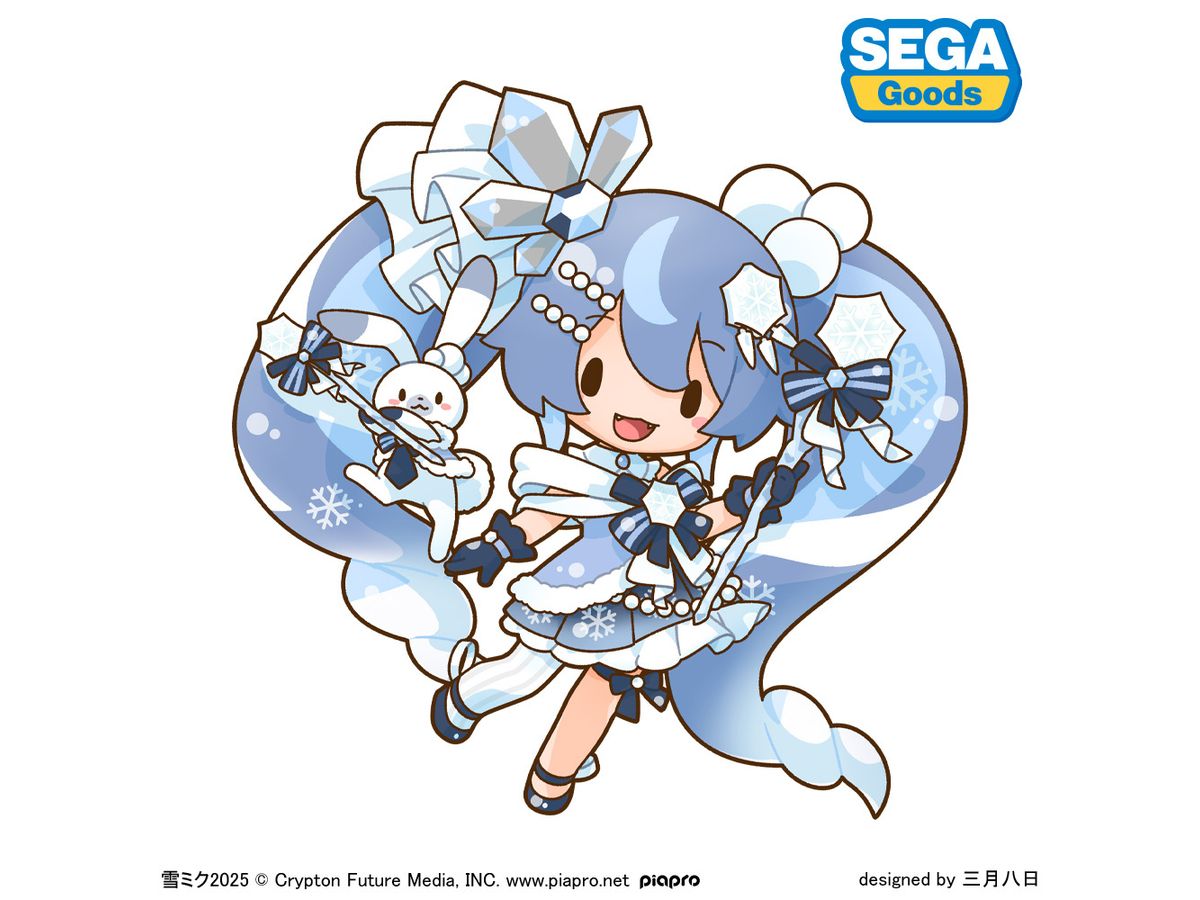 Snow Miku 2025 Fuwapuchi Dodeka Jumbo Plush Toy