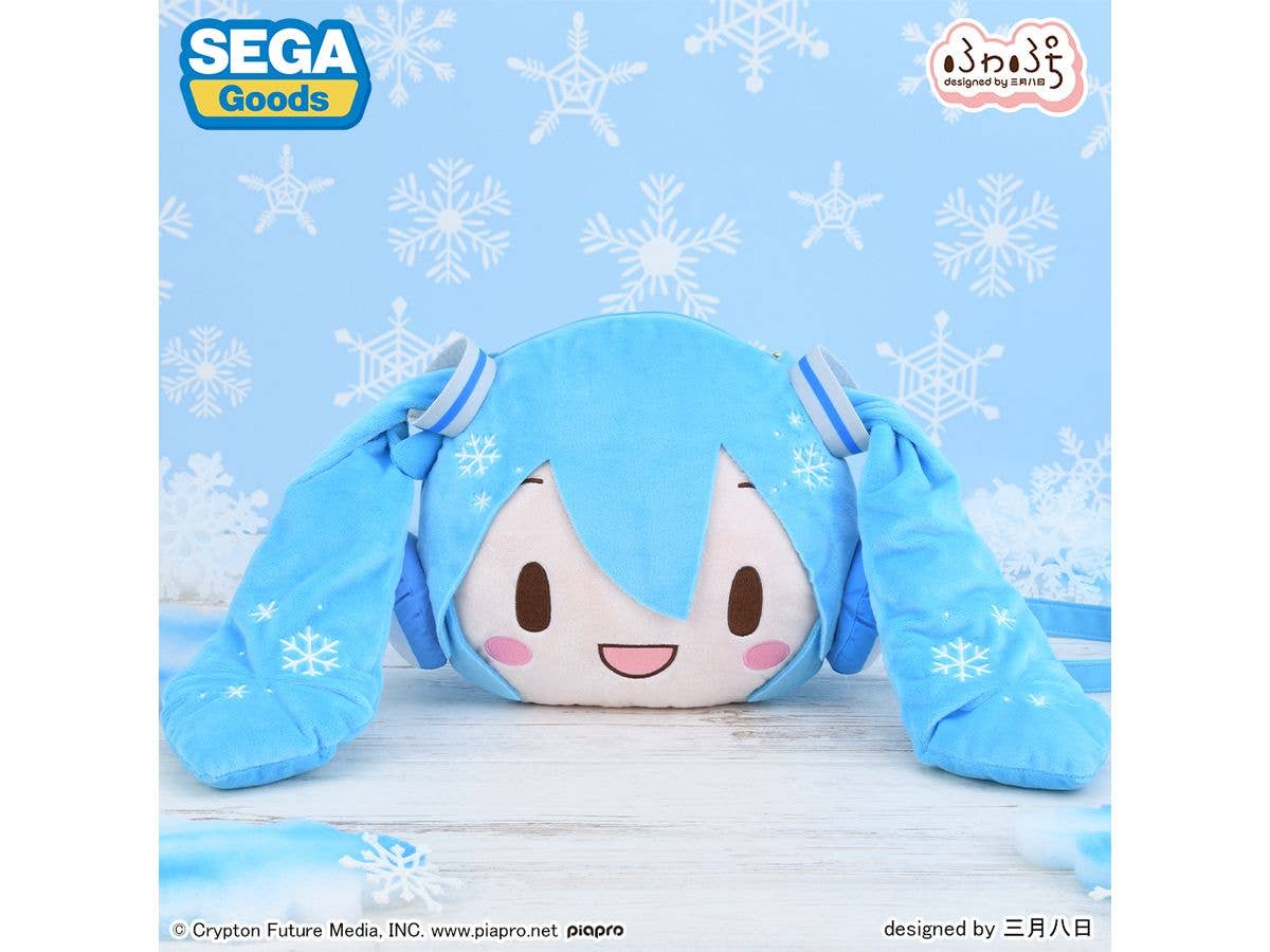 Hatsune Miku: Snow Miku Fuwa Petite Face Shoulder Bag (M)