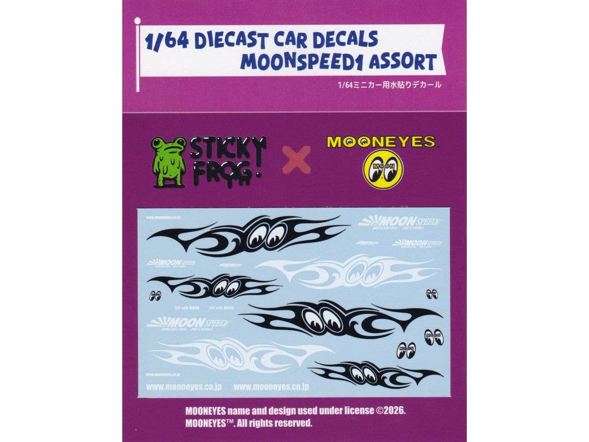 Diecast Car Decal Moonspeed 1 Assortment