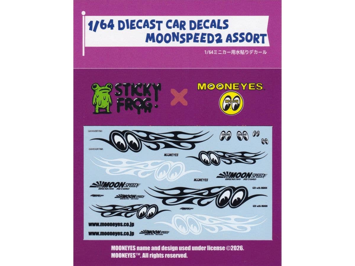 Diecast Car Decal Moonspeed 2 Assortment