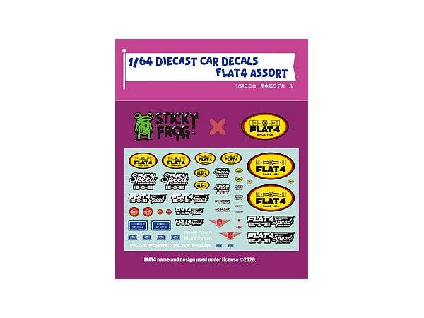 Diecast Car Decals Flat 4 Assort