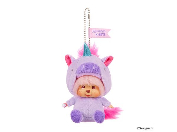 Shinako x Monchichi SS Big Face Keychain (Unicorn)