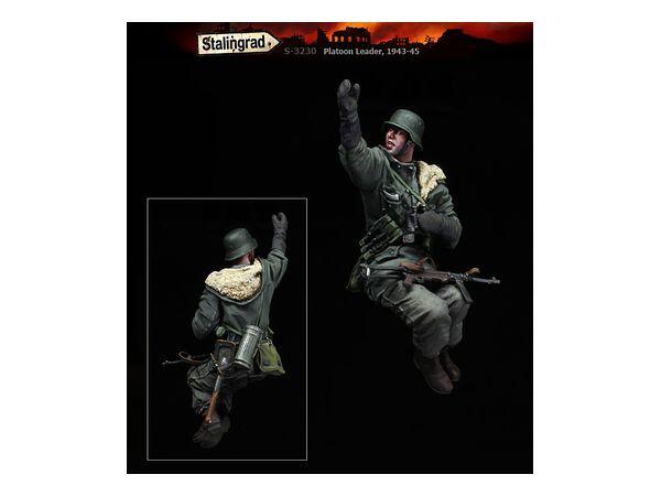 WWII German Grenadier 1943 - 45 (7) Commander Riding a Tank and Sending a Signal
