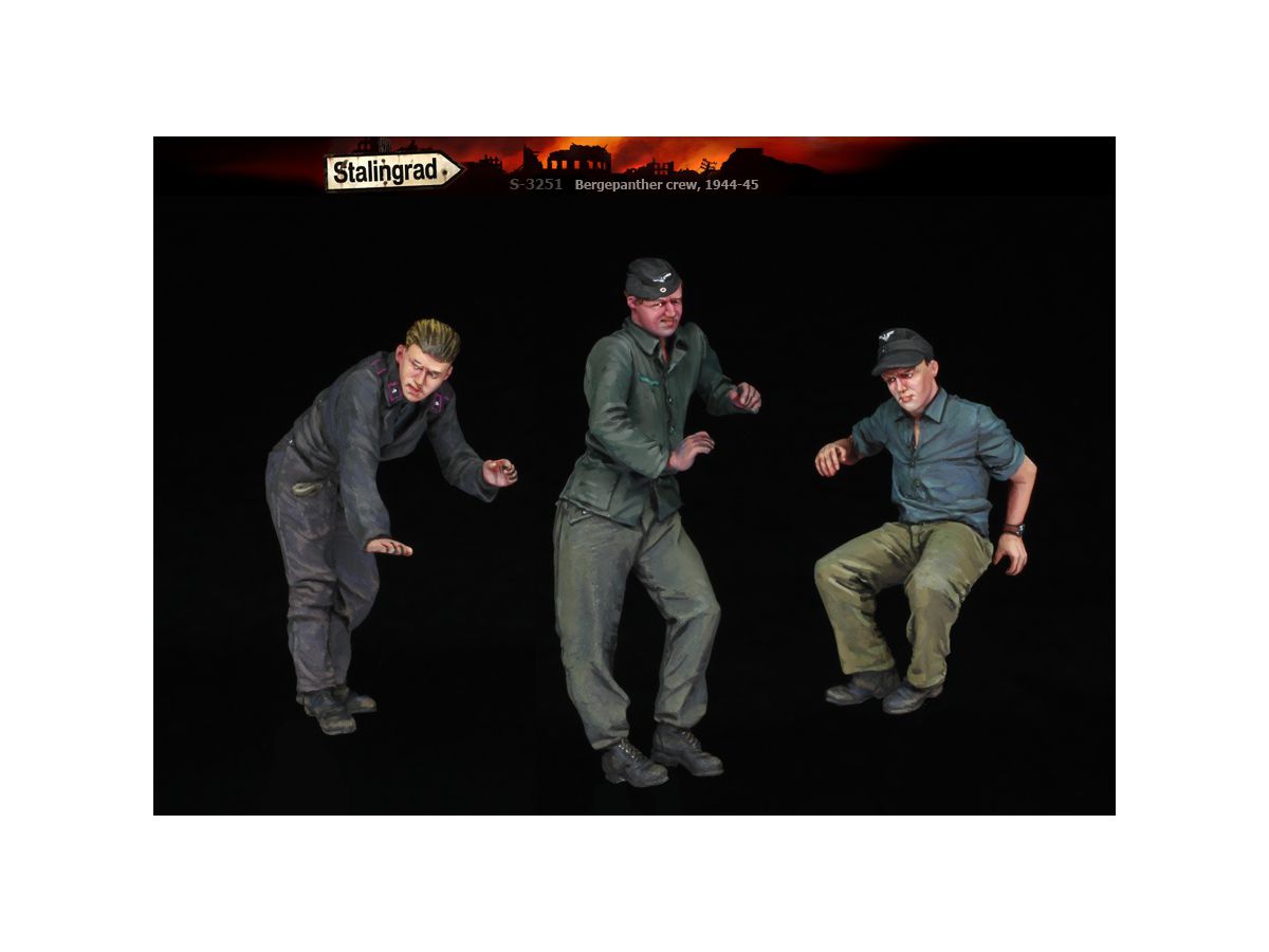 WWII German Panther Tank Recovery Vehicle Crew Set 1941-45 Working Crew (3pcs)
