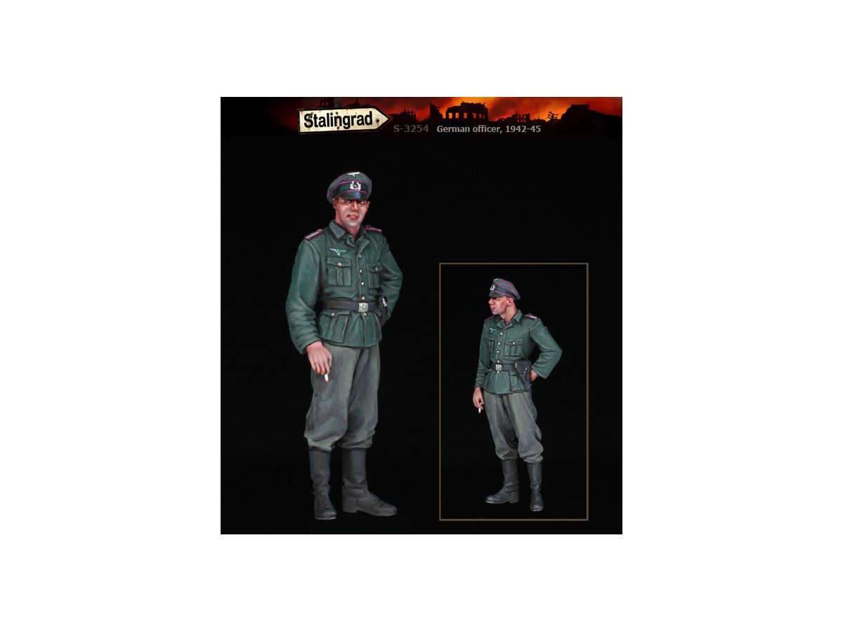 WWII German Army Officer 1941-45 Officer Watching Over Maintenance Work